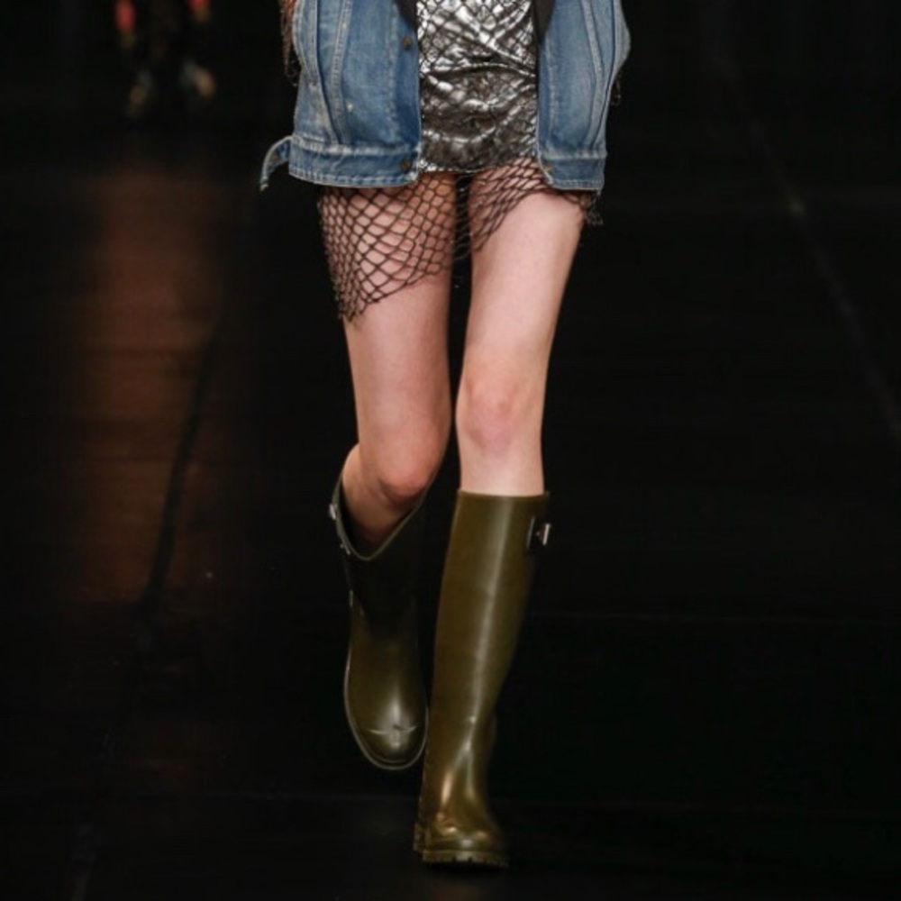 Saint Laurent Festival Tall Rubber Rain Boot